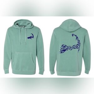 CAPE COD SHARK seafoam hoodie - unisex large